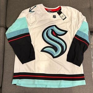 *New* Seattle Kraken Adidas Prime Green NHL Away Jersey Size 54 Men’s Xtra Large